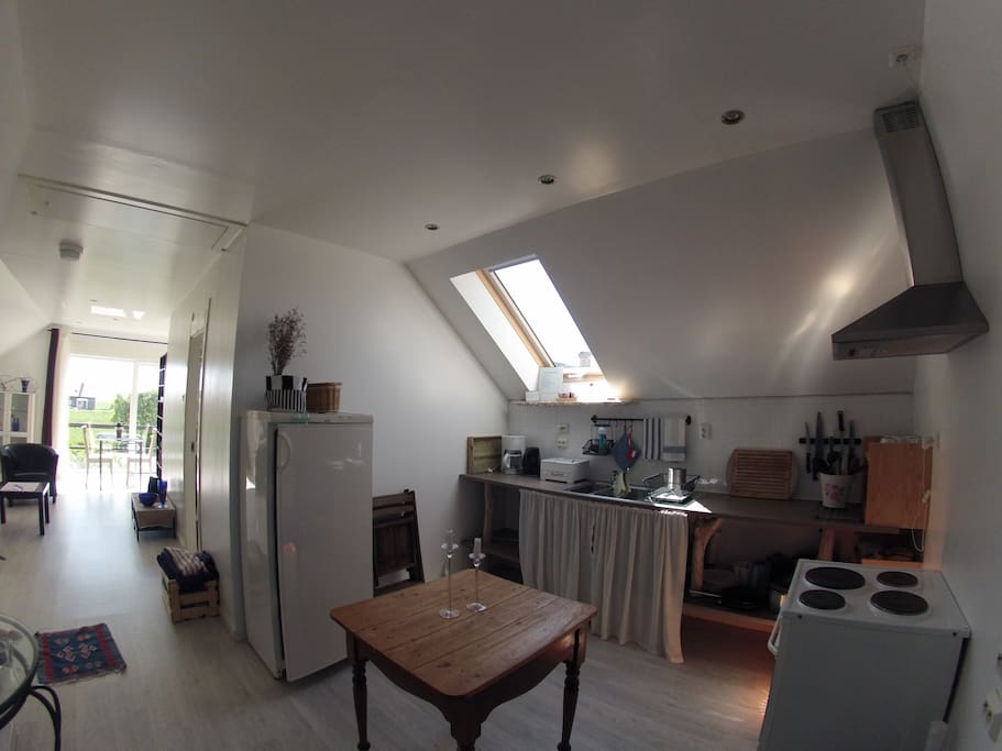 Kitchen and living room