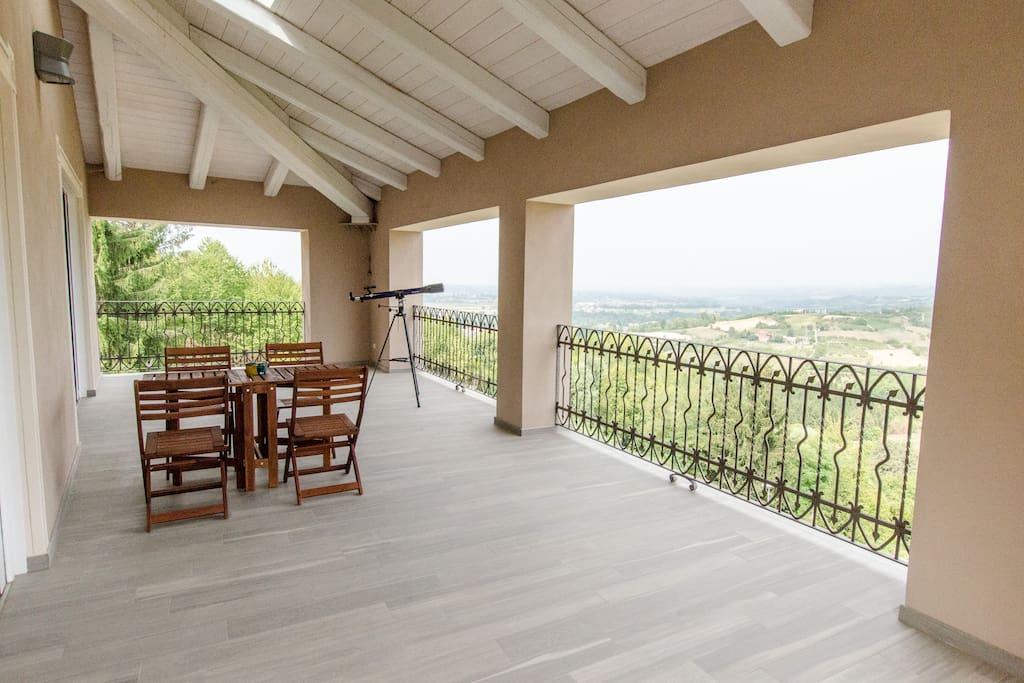 Terrace with Langhe view