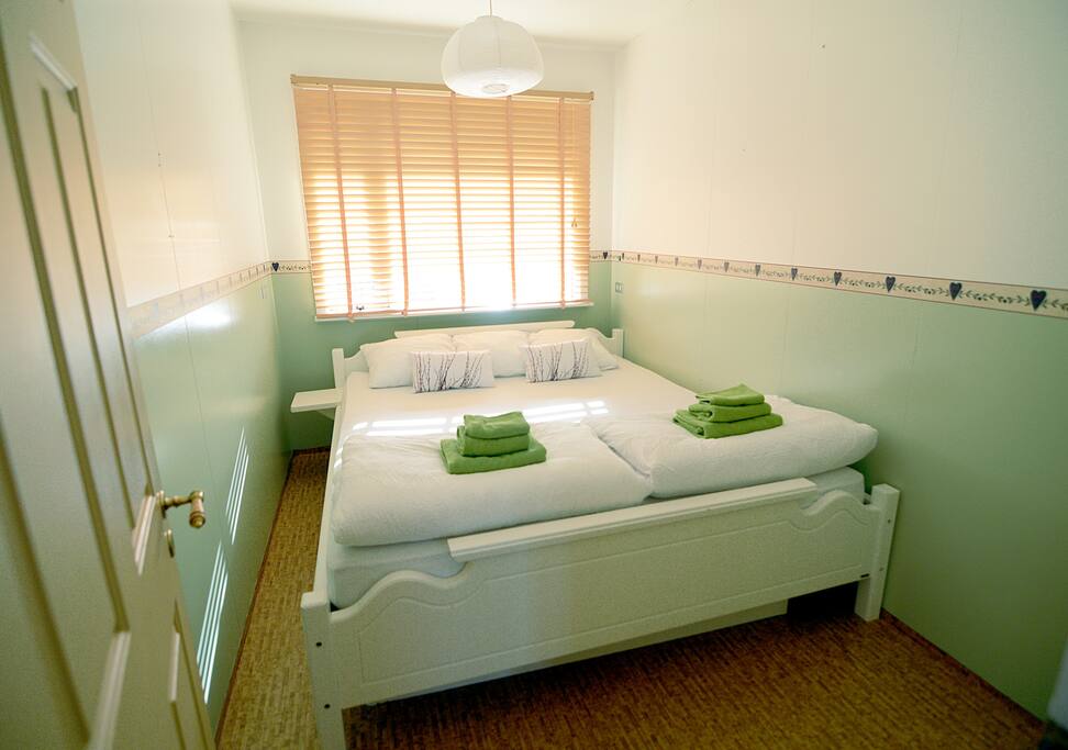 The bedroom with king sized bed