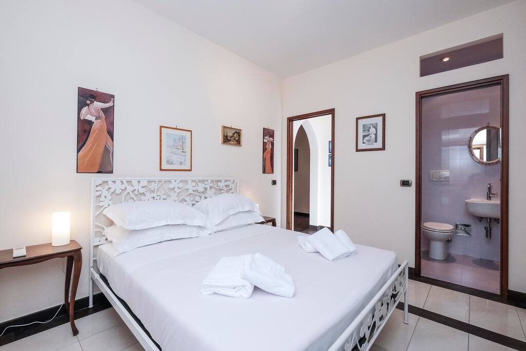 The master bedroom with bathroom ensuite