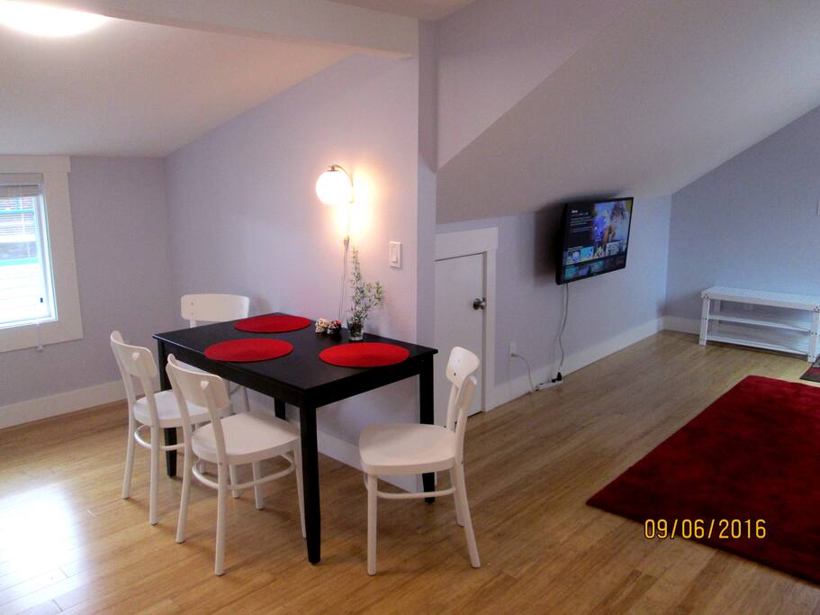 Enjoy a home cooked meal at the table