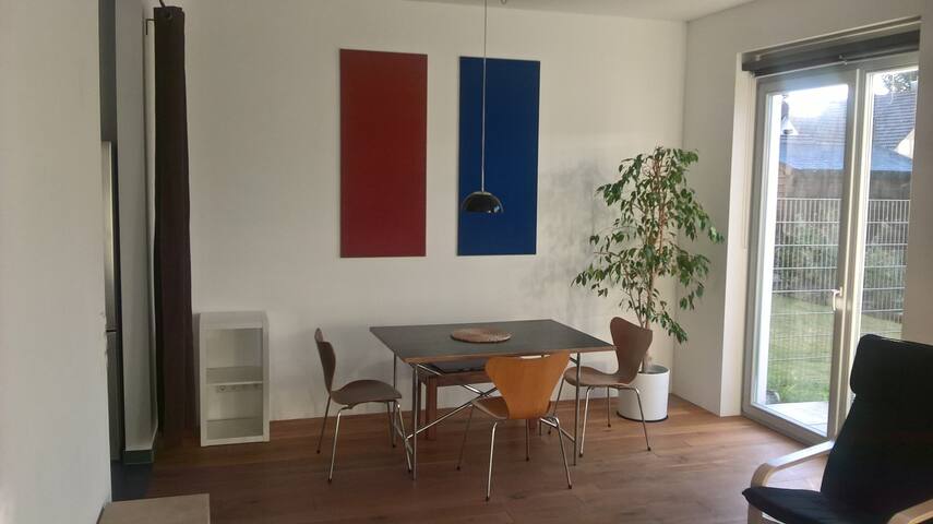 1 Zimmerapartment mit Garten