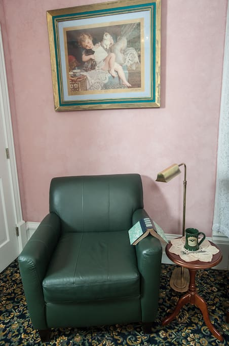 Leather easy chair