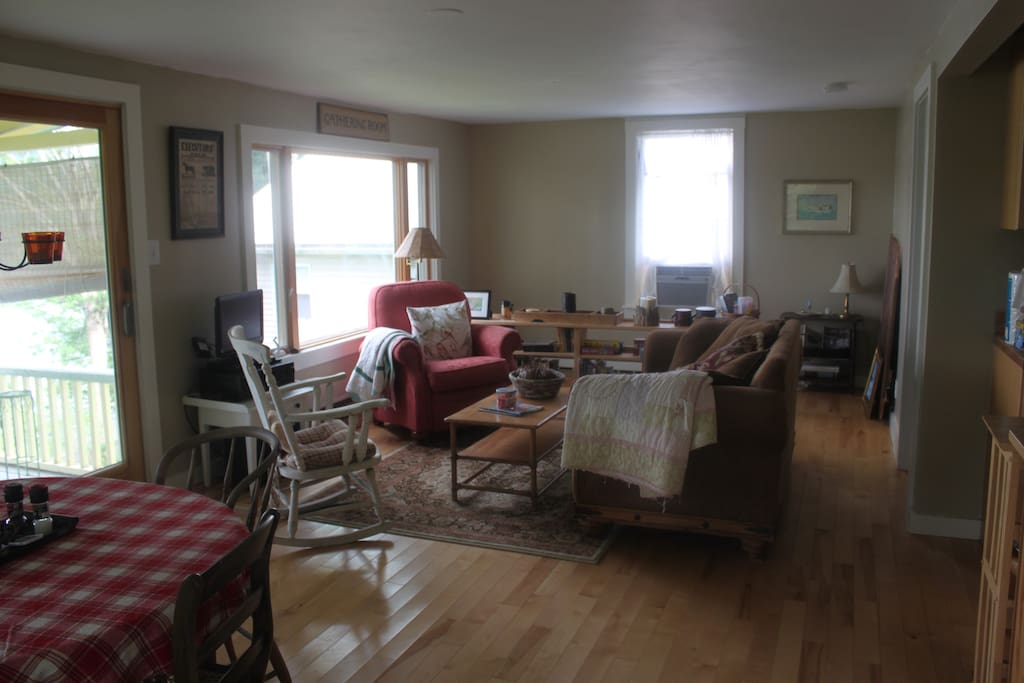 Main Floor, open Living Room/Dining Room