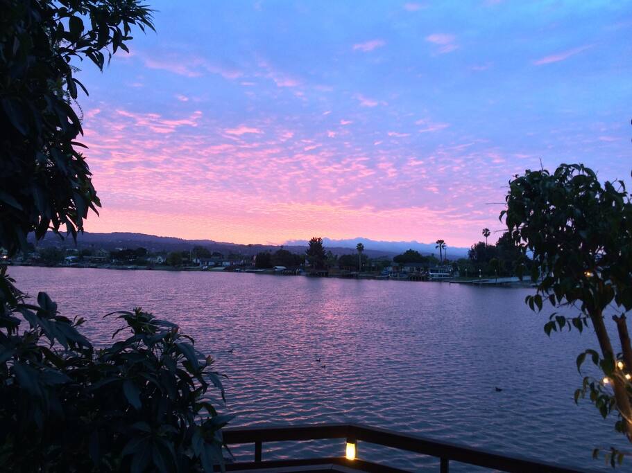 Sunset from deck