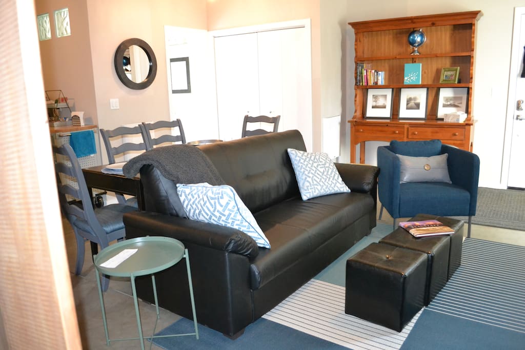 Living Room has comfortable seating, cable TV, books and games to make your time at the house enjoyable.