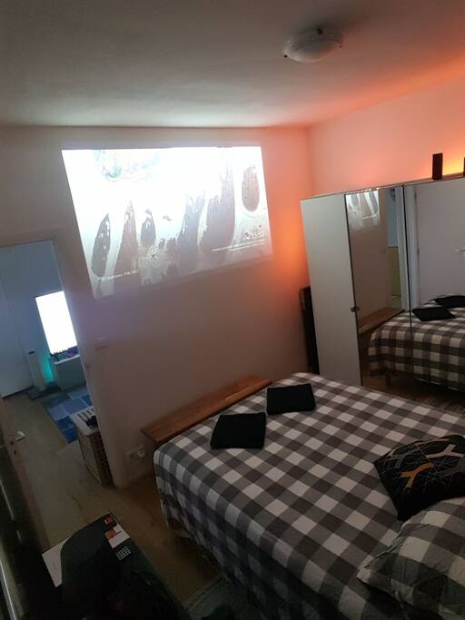 Room with full HD projector