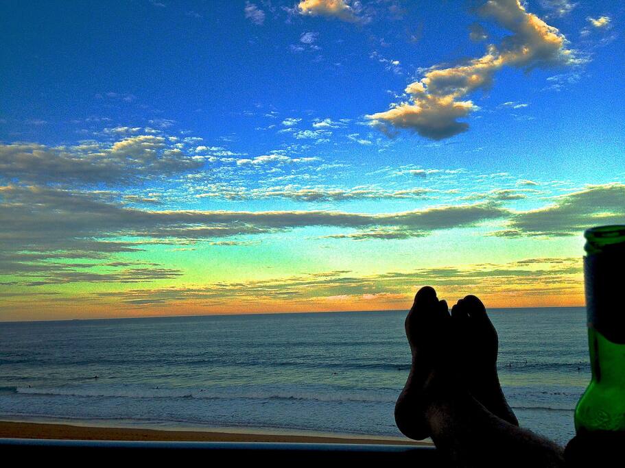 this is a photo taken from the balcony, spoiling myself, relaxing at sunset.
