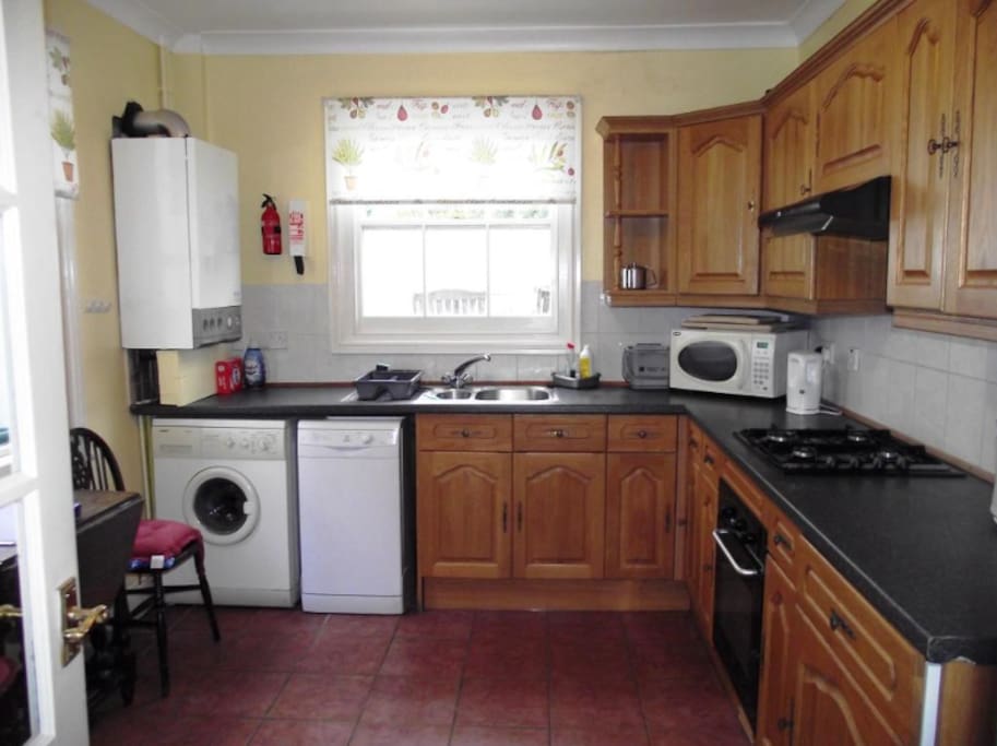 Well-equipped kitchen.