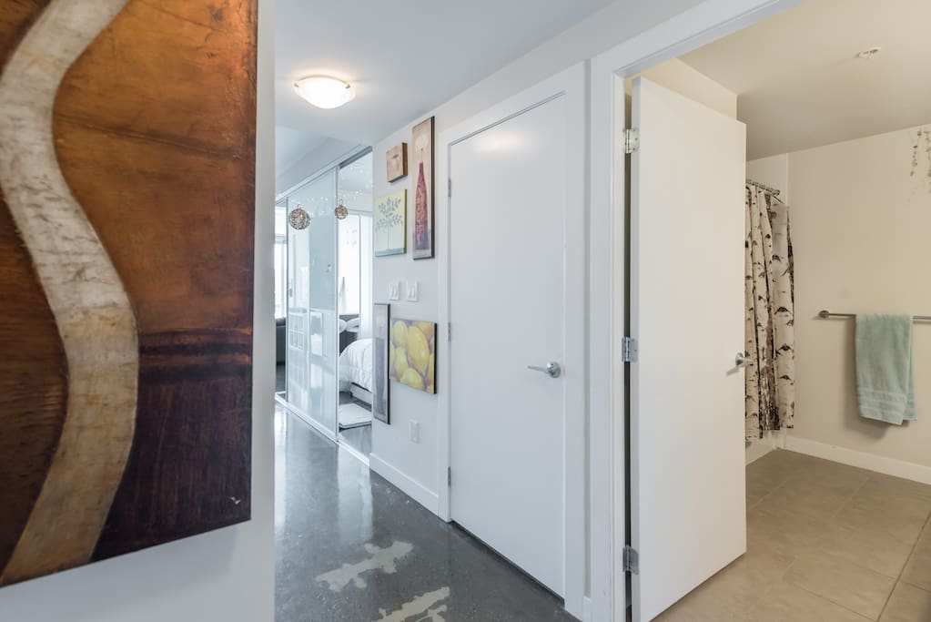 Front entrance and washroom