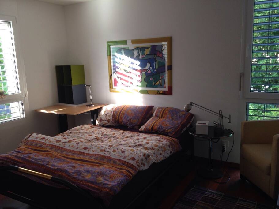 Double bed in the guest room