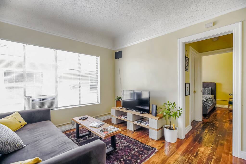 bright living room area