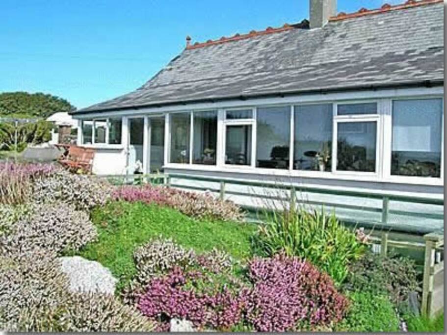 view of property from the garden