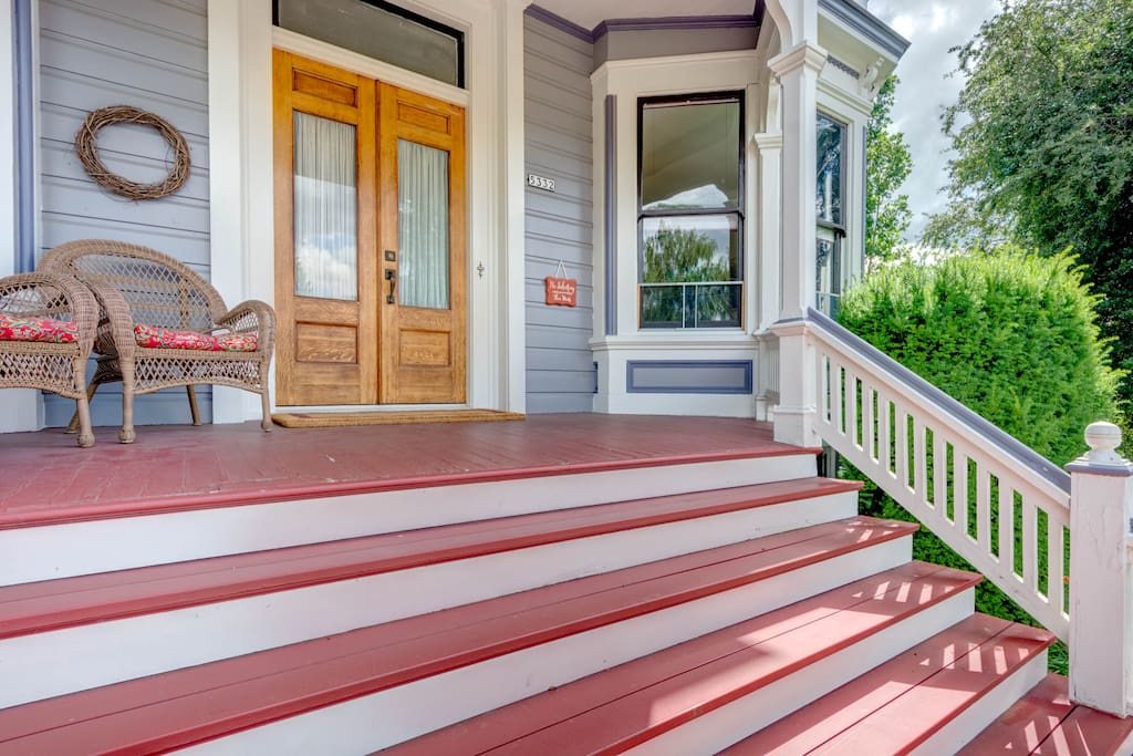Roomy front porch
