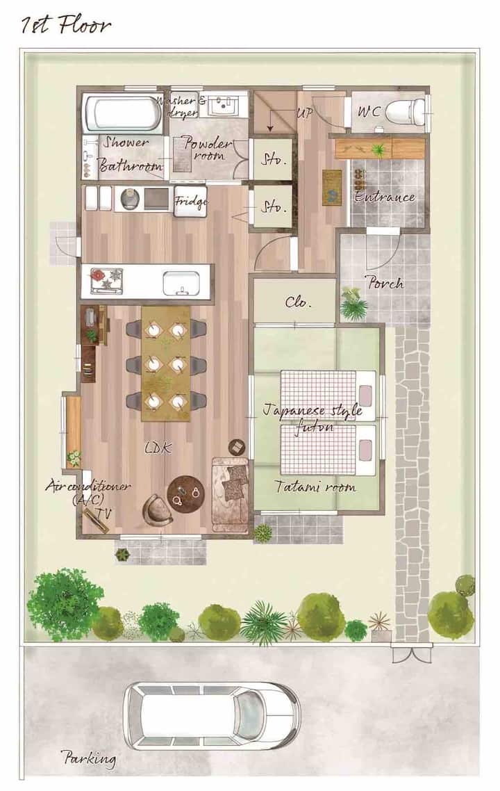 美しい貸切邸宅  床暖房 New Open Sweet House Fukuoka駐車場無料 - Fukuoka Prefecture, Japan