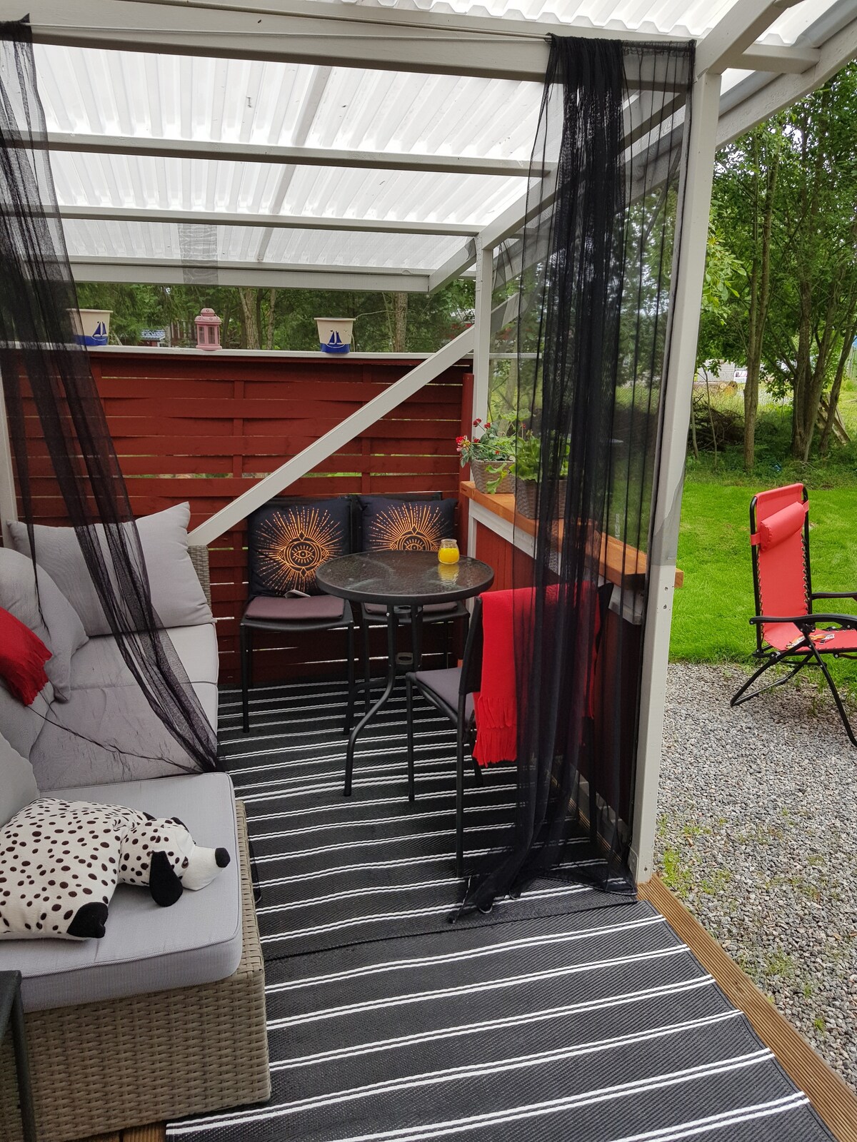Swedish green nature with archipelago and pool