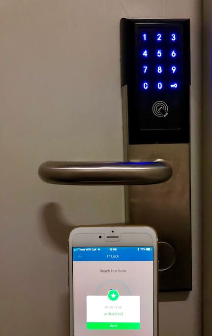 Open the door via your smart phone