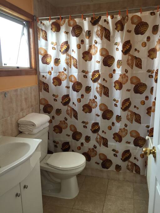 Shared bathroom with shower