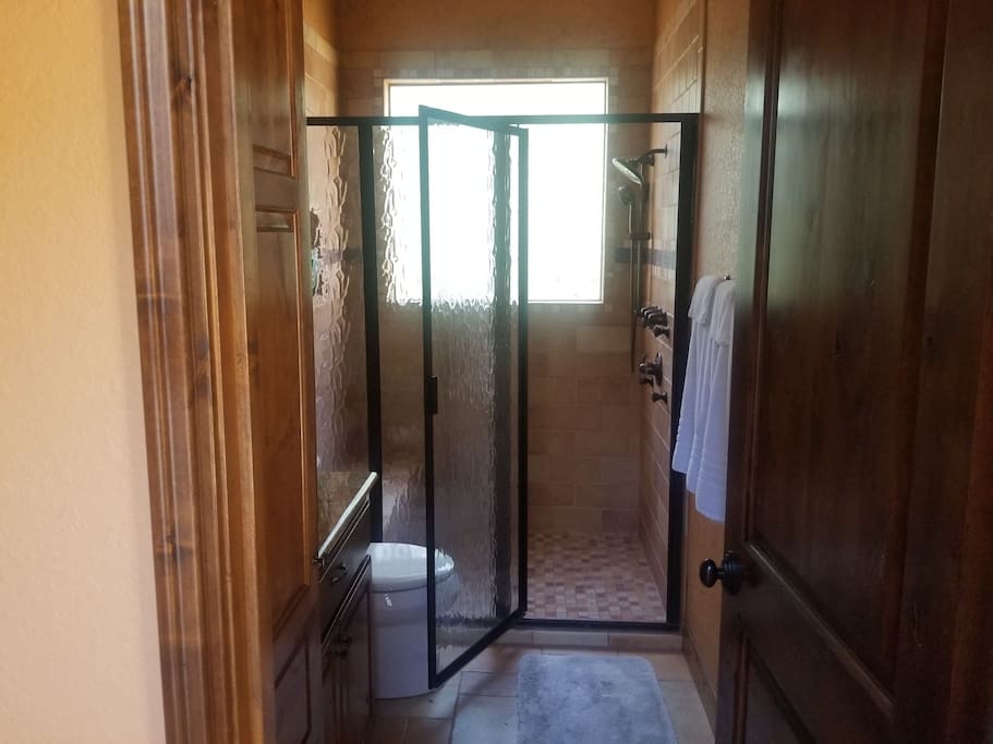 Bathroom with spa shower
