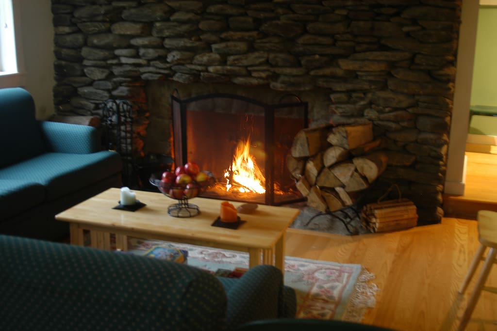 Everyone loves the fireplace