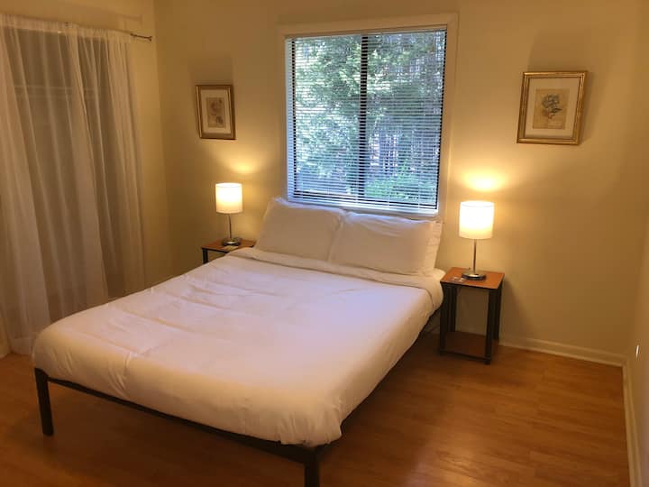 Front Bedroom With Queen Size Memory Foam Gel Mattress, Double Closets, And Dresser...