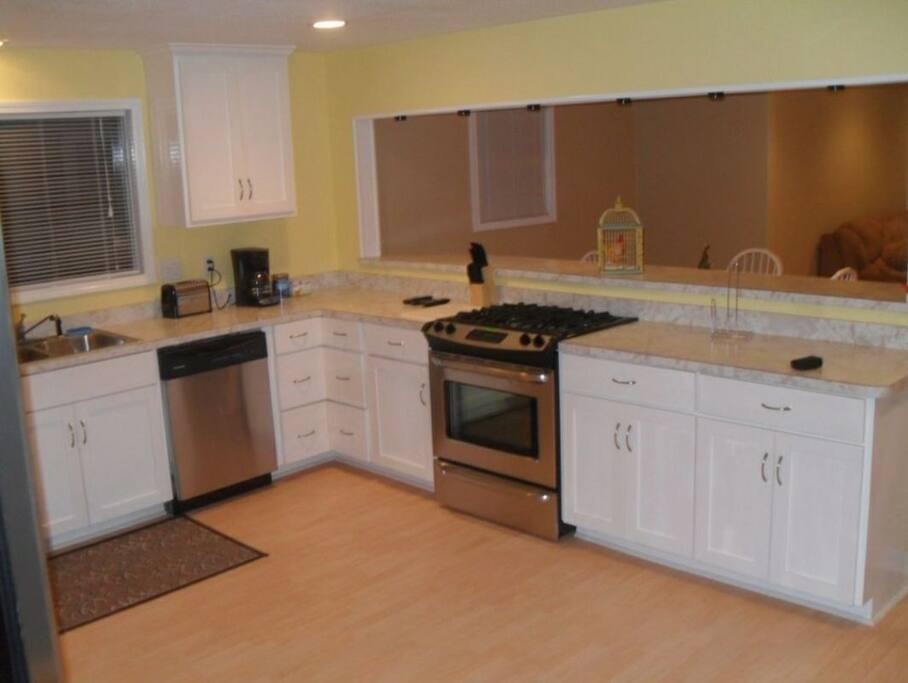 Partial shot of full kitchen