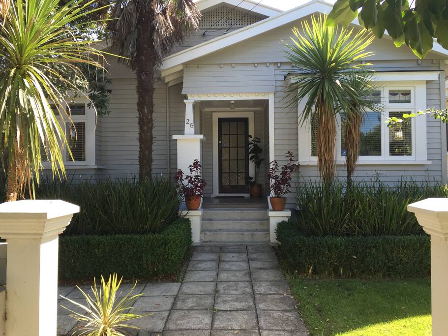 Front door - two front bedrooms (with single beds) on street side