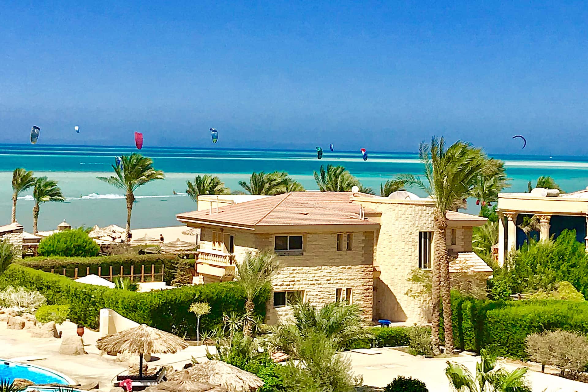 Beachfront sea view kitesurf beach