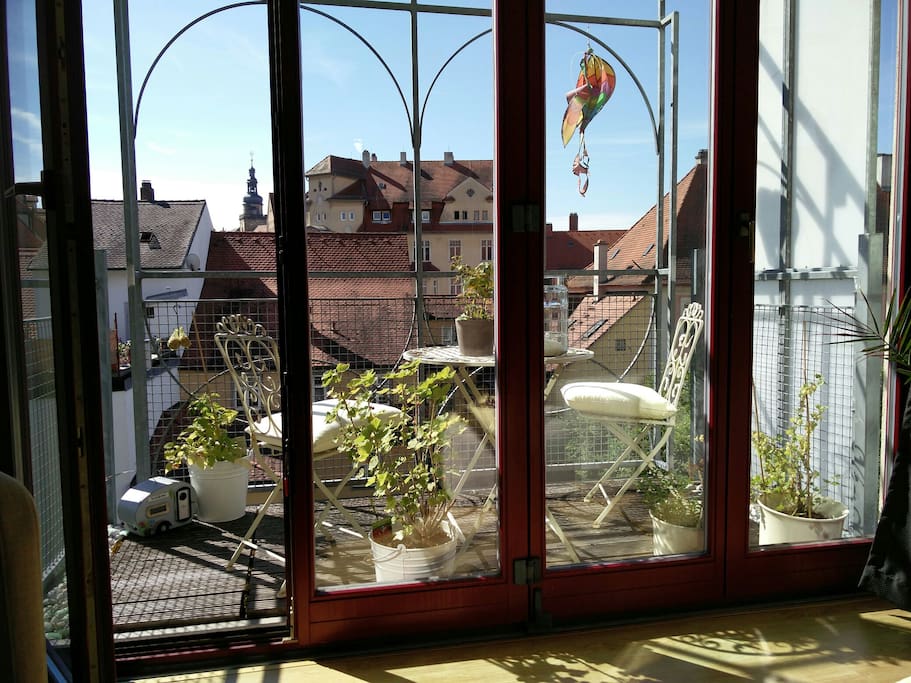 Blick auf den Balkon