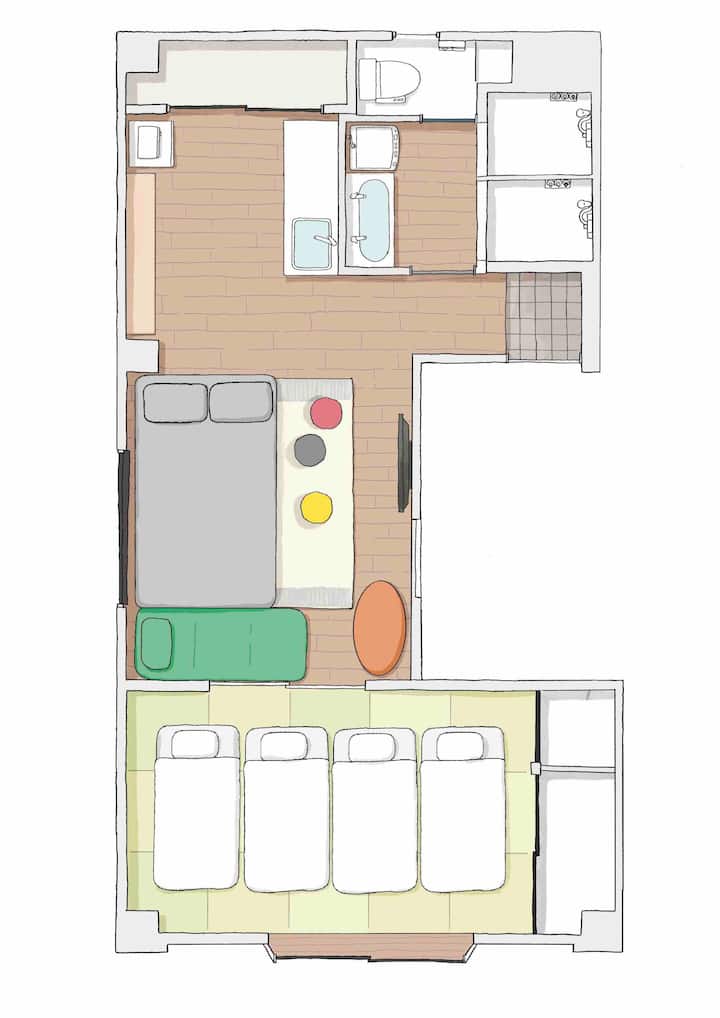 Gallery House - Traditional Tokyo, 2-min Walk - Yokohama