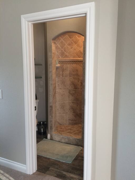 Bathroom entrance in upstairs master suite