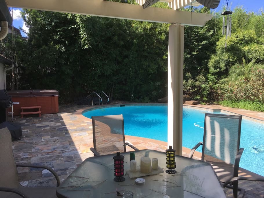Great patio for coffee or drinks