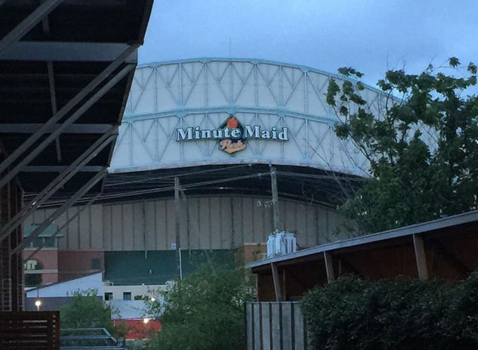 Minute Maid park is two blocks away; you can see it from the front yard.