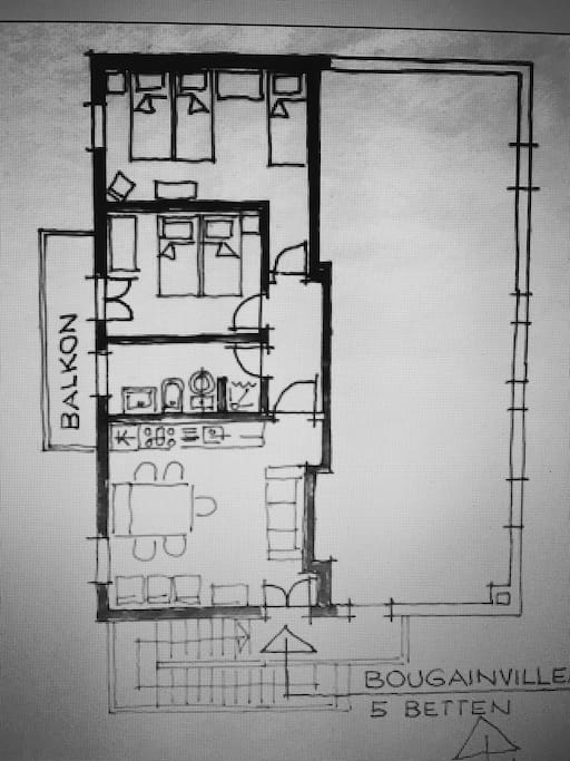 Pianta appartamento
Ground plan apartment