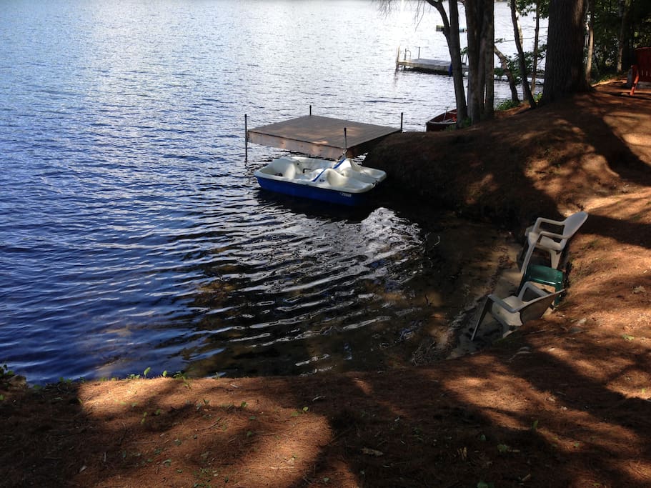View of beach area and dock