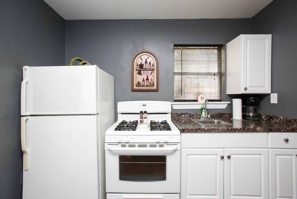 Fully stocked with pots and pans, utensils and some basics