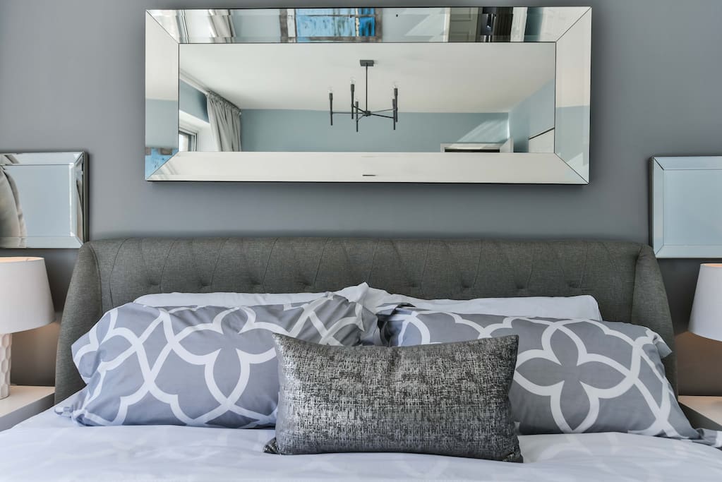 Modern and classic master bedroom