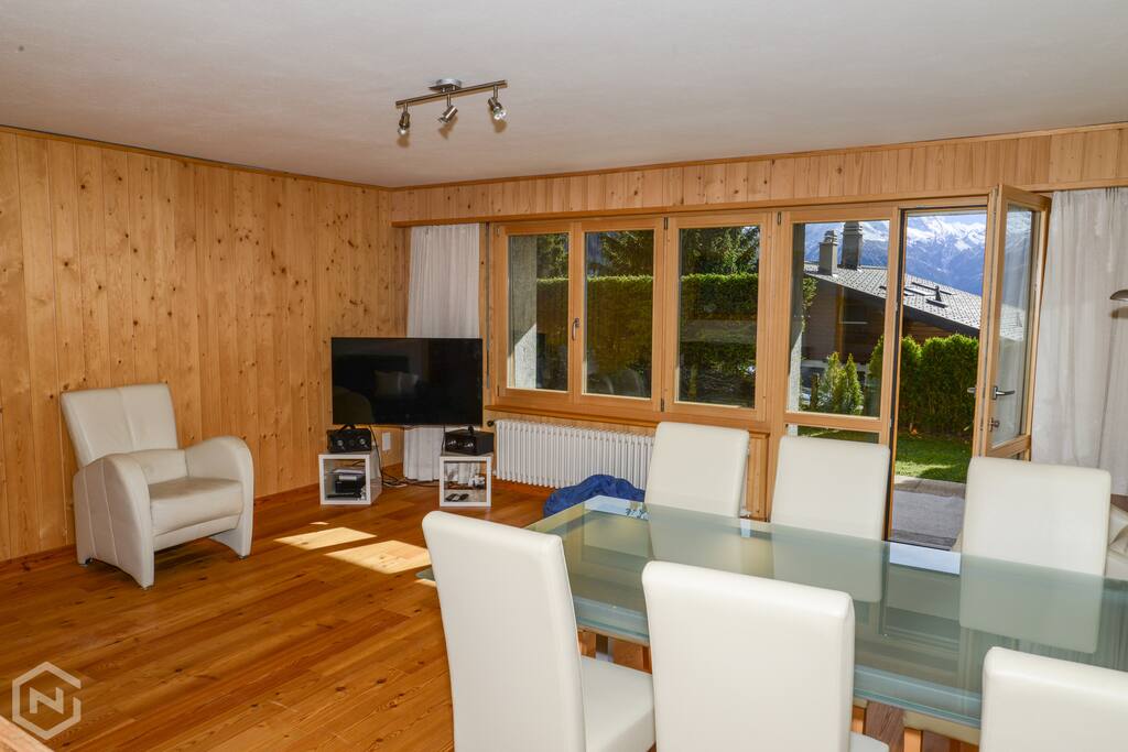 Living room, TV and terrace door