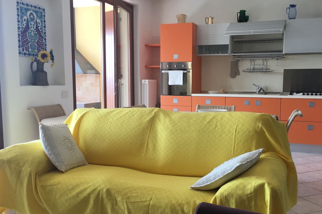 Living room and kitchen