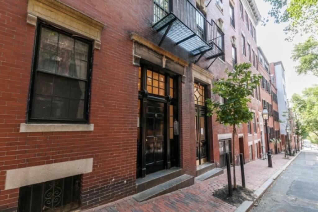 Street view of building.