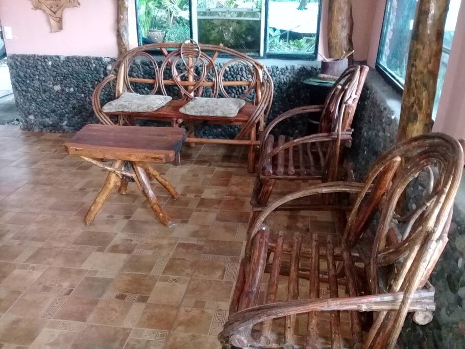 in the kitchen area there are fornitures.