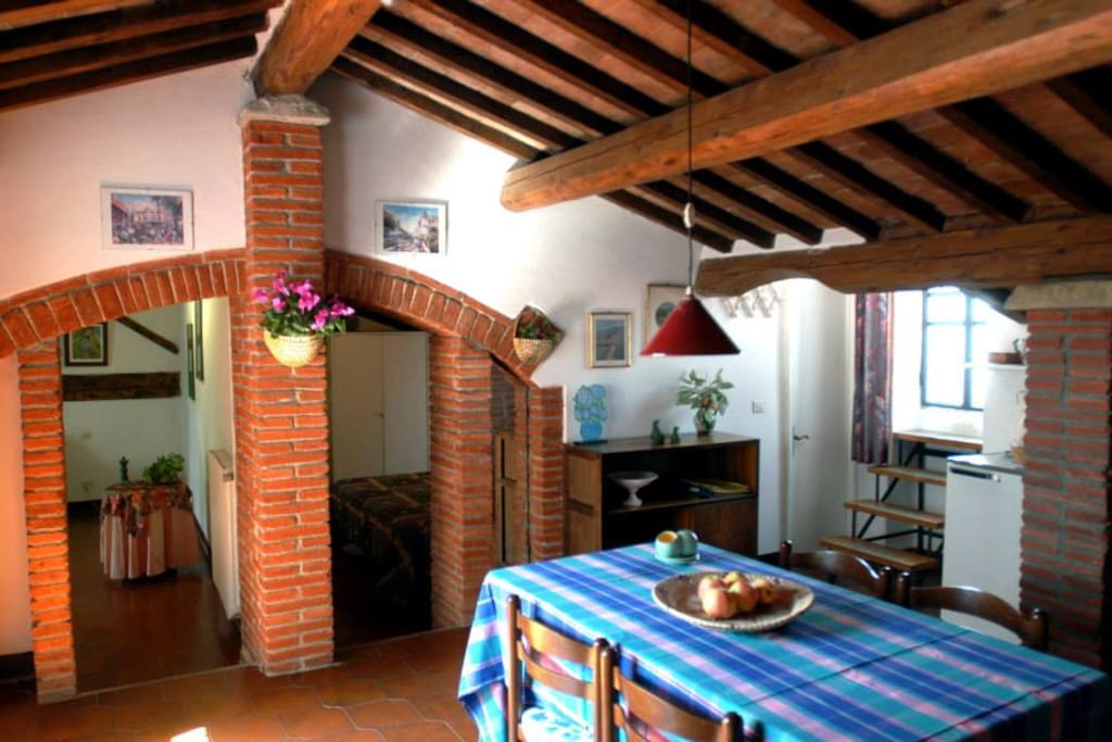 Living room with open kitchen (fully equipped)