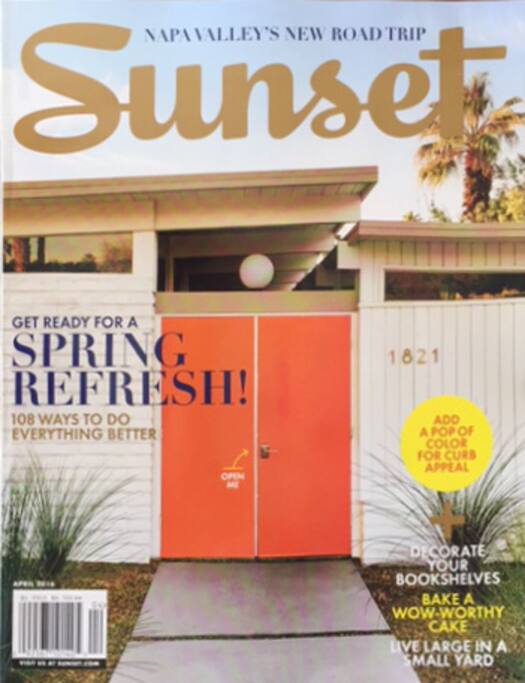 Everyone loves our orange doors...including Sunset Magazine!