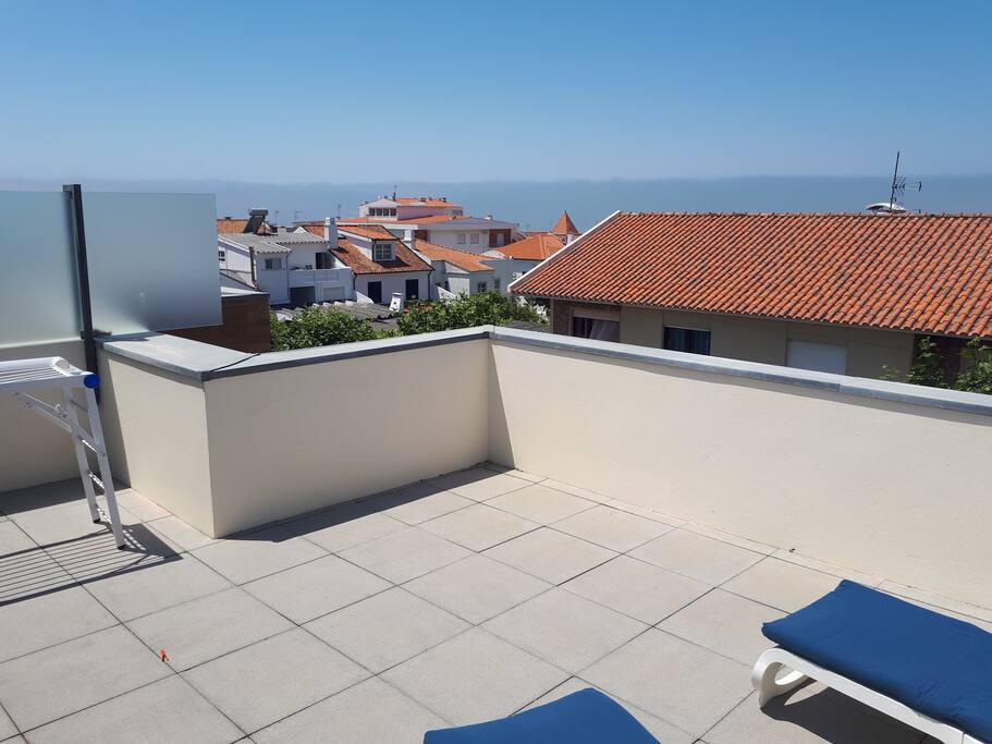 Terrace with both sea and mountain view