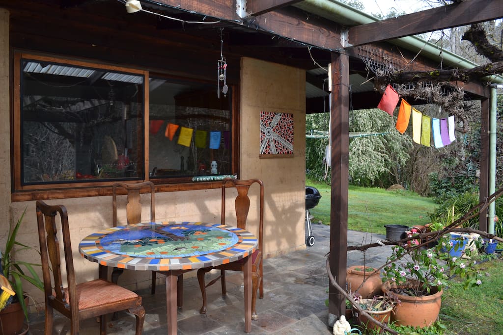 Outside eating area