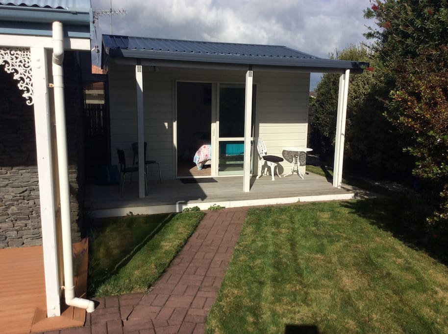 Private deck area and entrance