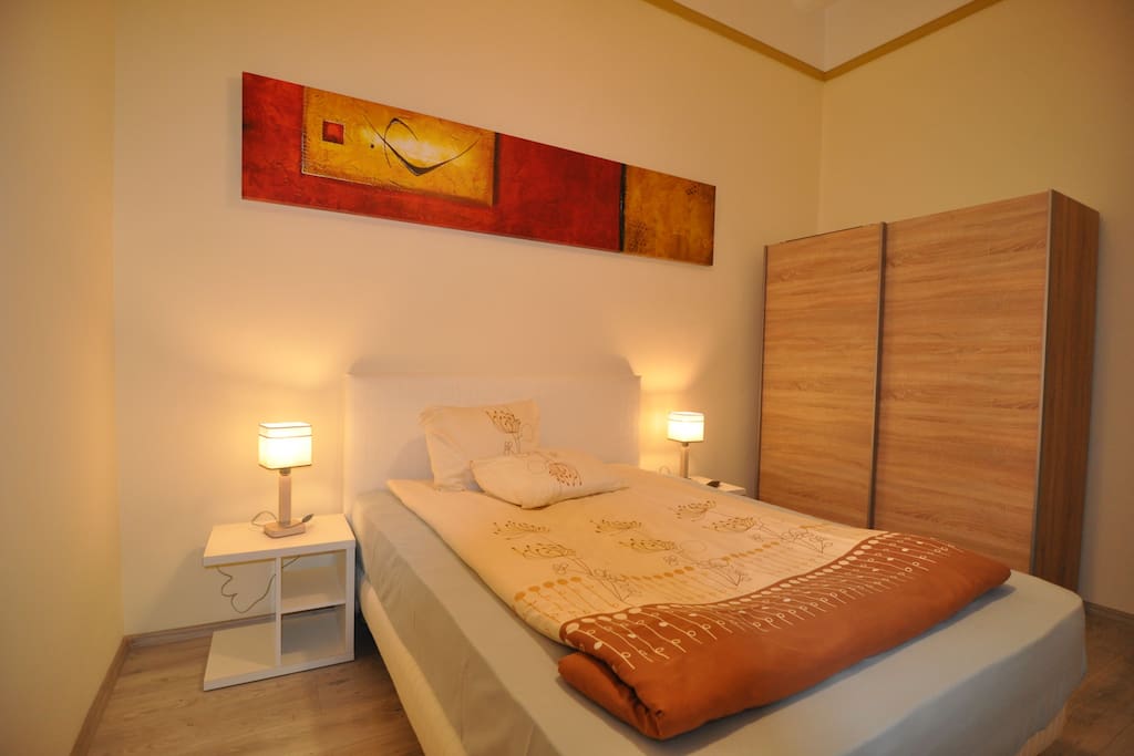 Bed in the white dormitory