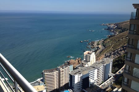 Apartamento acogedor, vista al mar, Reñaca