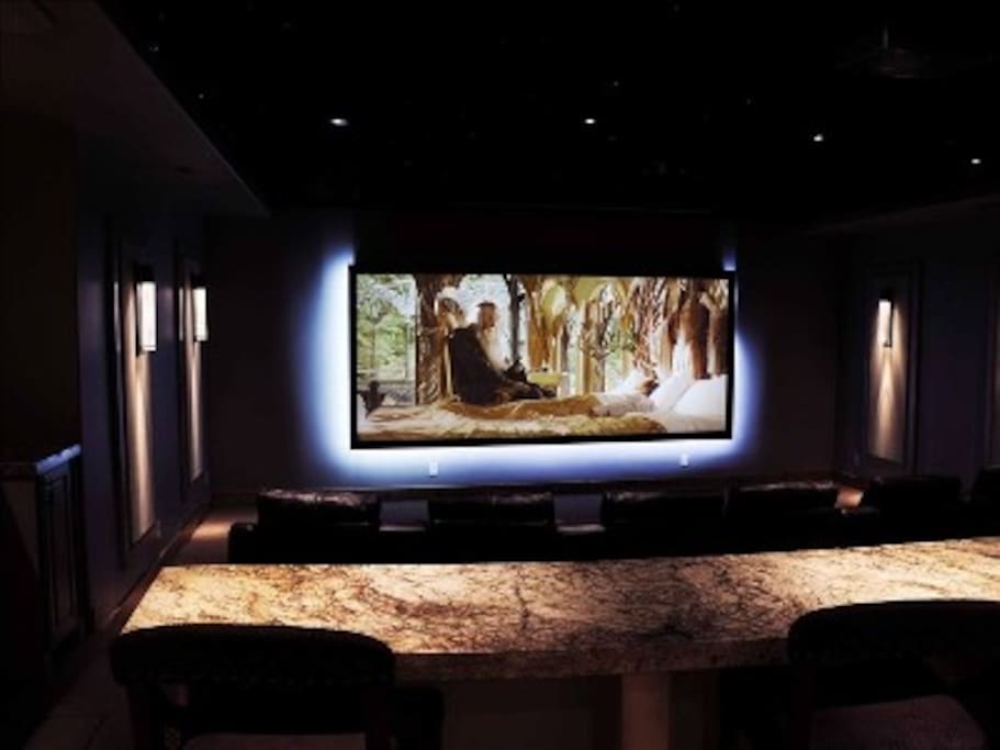 Incredible theatre room that sits 16 people.