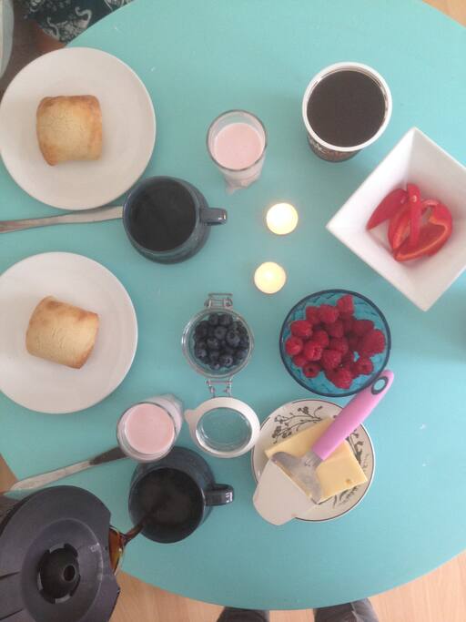 Enjoy your breakfast in our colorful environment